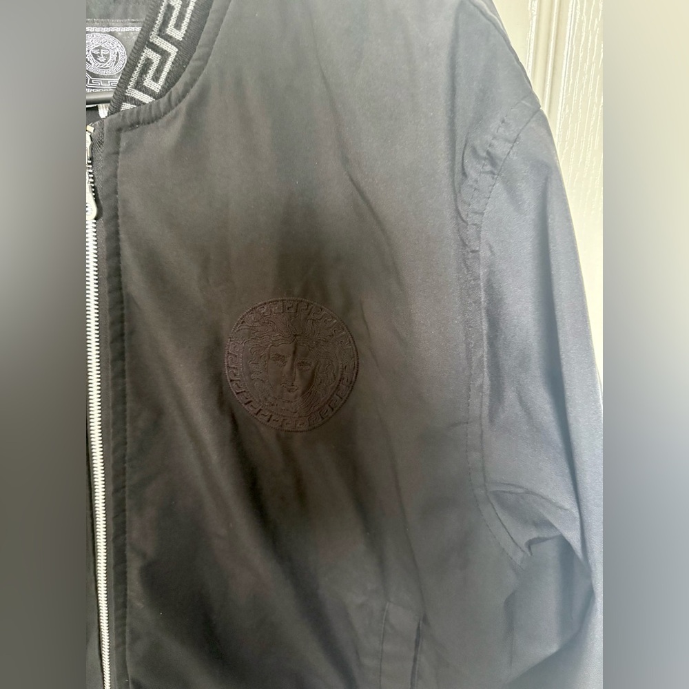 Versace greca mens black bomber jacket - M - Picture 2 of 7